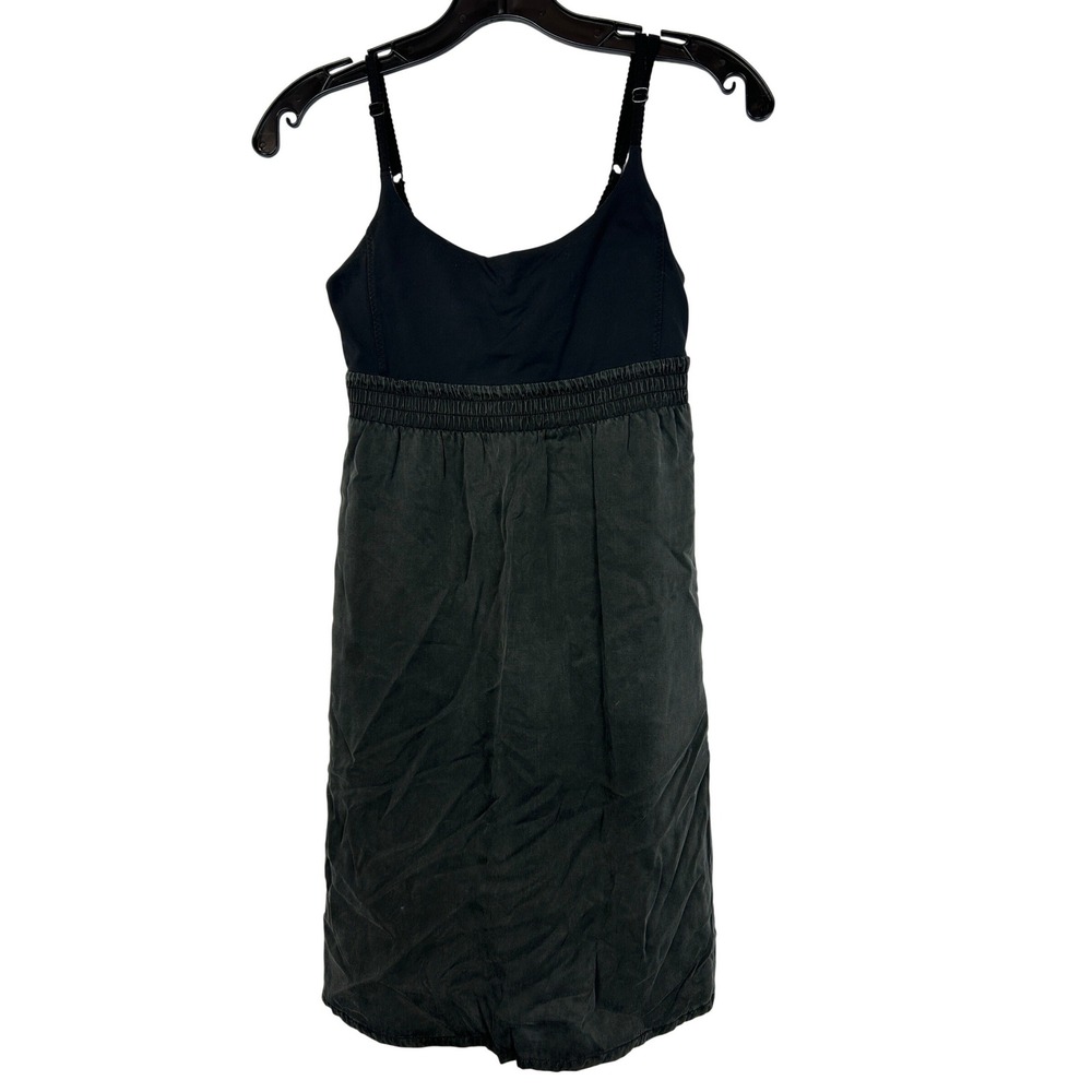 Lululemon Black Athletic Dress Built In Bra Smocked Waist Sporty Mini Size 4